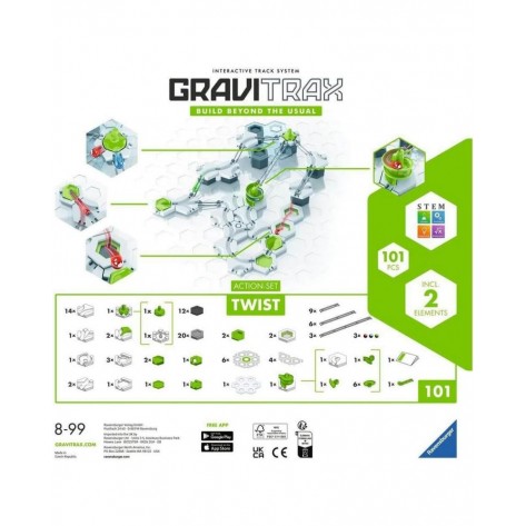 Логическа игра Ravensburger GraviTrax - Комплект за извъртане