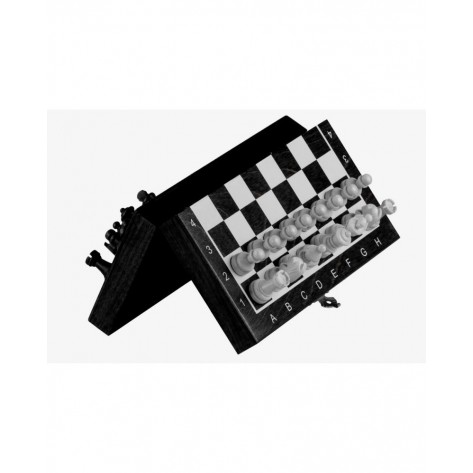 Магнитен шах Sunrise - Magnetic Mini Chess, черен (20 cm)