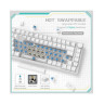 Механична клавиатура AJAZZ- AK820, Blue Switches, RGB, бяла