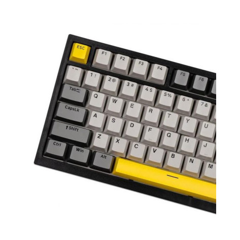 Механична клавиатура Ajazz - AK820 Moon, линейни суичове, RGB, сива/жълта
