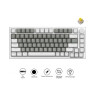 Механична клавиатура AJAZZ - AK820, Red Switches, бяла подсветка, сива/бяла