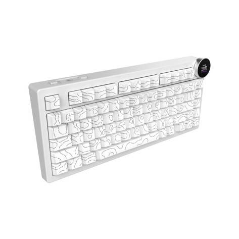 Механична клавиатура AJAZZ - AK820 V2 PRO, безжична, Ajazz White Peach, RGB, бяла