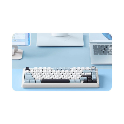 Механична клавиатура Aula - F75, безжична, Reaper Switc, RGB, лилава/бежова