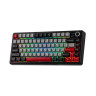 Механична клавиатура Aula - F75 Max, безжична, Reaper Switch, RGB, червена/черна