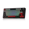 Механична клавиатура Aula - F75 Max, безжична, Reaper Switch, RGB, червена/черна