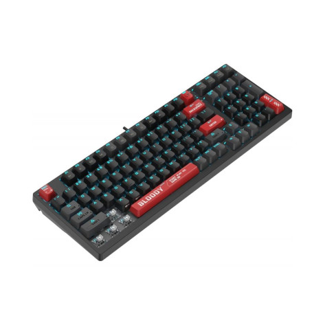 Механична клавиатура Bloody - AT98, Alpha Optical Switch, RGB, черна/червена