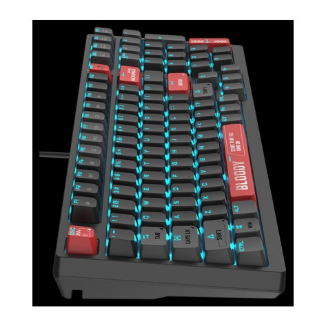 Механична клавиатура Bloody - AT98, Alpha Optical Switch, RGB, черна/червена