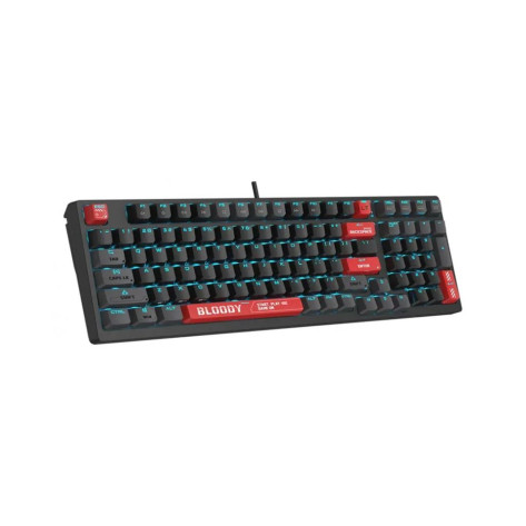 Механична клавиатура Bloody - AT98, Alpha Optical Switch, RGB, черна/червена