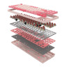 Механична клавиатура Bloody - S87 Energy Pink, BLMS Red Plus Linear, RGB, розова
