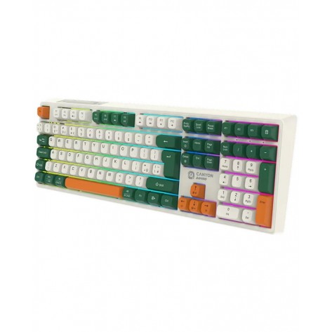 Механична клавиатура Canyon - Shadder GKW-11, безжична, Linear, RGB, бяла