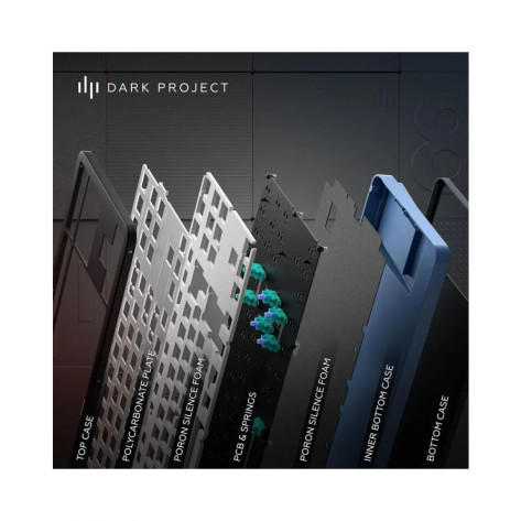 Механична клавиатура Dark Project - ALU87A Midnight, G3MS Zircon Speed Linear, RGB, черна