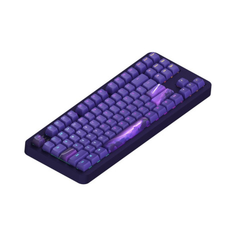 Механична клавиатура Dark Project - ALU87B Celestial, G3MS Voidstone, RGB, лилава