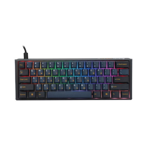 Механична клавиатура Ducky - One 3 Pro Mini, Cherry MX2A Speed Silver, Nazca Line