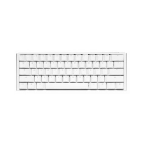 Mеханична клавиатура Ducky - One 3 Pure White Mini, Silent Red, RGB, бяла