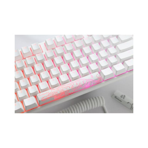 Mеханична клавиатура Ducky - One 3 Pure White TKL, Clear, RGB, бяла