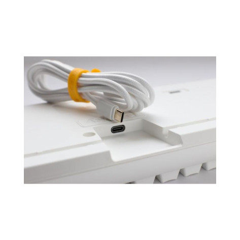 Mеханична клавиатура Ducky - One 3 Pure White TKL, Clear, RGB, бяла