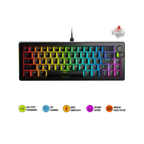 Механична клавиатура Glorious - GMMK 3 PRO, Glorious Fox MX, 65%, RGB, черна