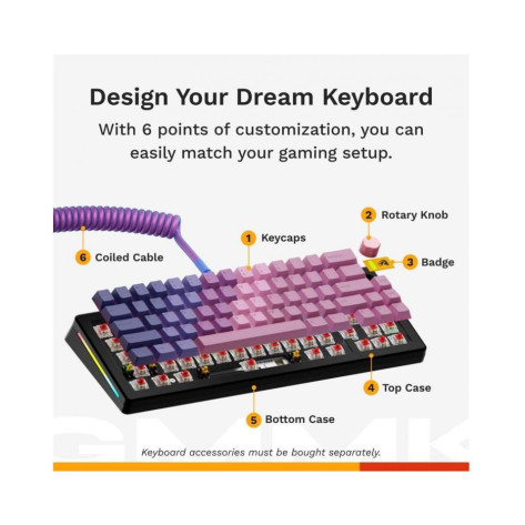 Механична клавиатура Glorious - GMMK 3 PRO, Glorious Fox MX, 65%, RGB, черна