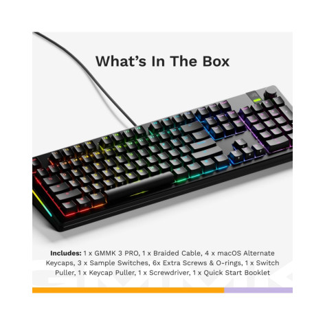 Механична клавиатура Glorious - GMMK 3 PRO, Glorious Fox MX, 100%, RGB, черна