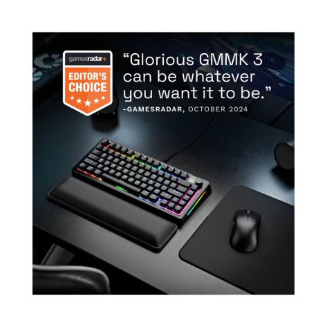 Механична клавиатура Glorious - GMMK 3 PRO, Glorious Fox MX, 75%, RGB, черна