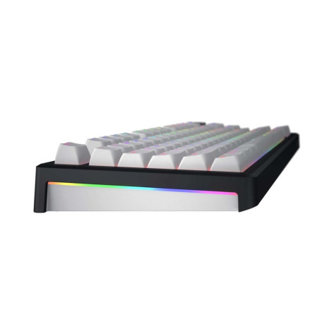 Механична клавиатура Hator - Skyfall Wireless 80, безжична, Aurum Lemon, RGB, черна/бяла