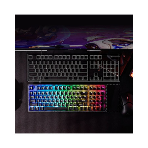 Механична клавиатура HyperX - Origins 2 1800, HyperX Linear Red, RGB, черна