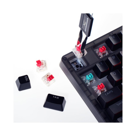 Механична клавиатура HyperX - Origins 2 1800, HyperX Linear Red, RGB, черна