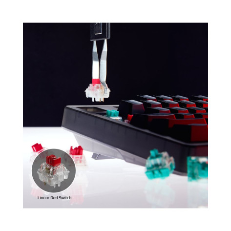 Механична клавиатура HyperX - Origins 2 1800, HyperX Linear Red, RGB, черна