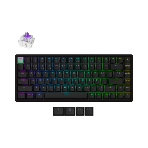Механична клавиатура Keychron - K2 HE Standard, безжична, RGB, черна