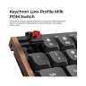 Механична клавиатура Keychron - K3 Max SE, безжична, Milk POM Red, RGB, черна