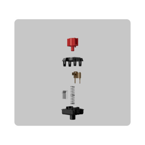Механична клавиатура Keychron - K3 Max SE, безжична, Milk POM Red, RGB, черна