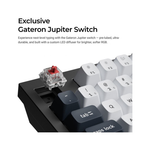 Механична клавиатура Keychron - Q5 Max, безжична, Gateron Jupiter Brown, RGB, черна