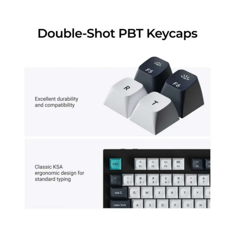 Механична клавиатура Keychron - Q5 Max, безжична, Gateron Jupiter Brown, RGB, черна