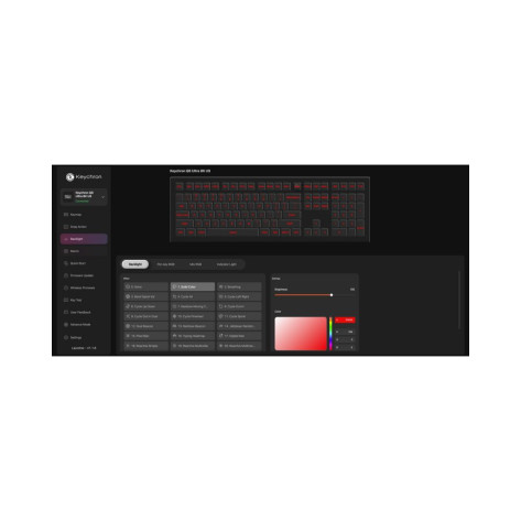 Механична клавиатура Keychron - Q6 Ultra 8K, безжична, Keychron Silk POM Red, RGB, черна