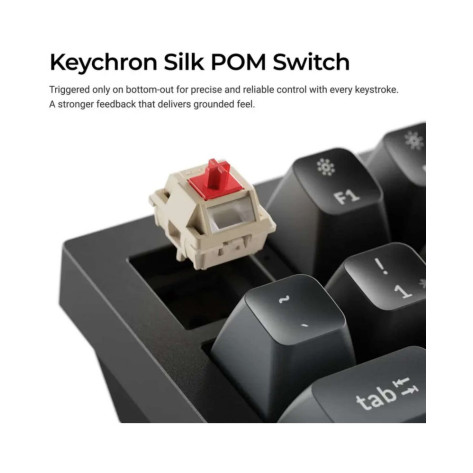 Механична клавиатура Keychron - Q6 Ultra 8K, безжична, Silk POM Banana, RGB, черна