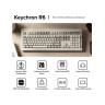 Механична клавиатура Keychron - R6 QMK, безжична, Super Red, RGB, Retro