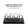 Механична клавиатура Keychron - V1 Ultra 8K, безжична, Silk POM Switch Banana, RGB, черна