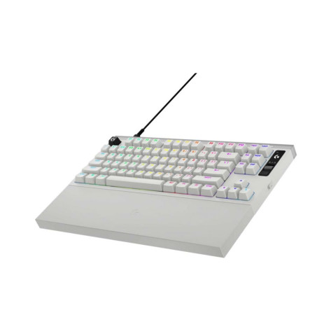 Механична клавиатура Logitech - Pro X2 Rapid, TKL, Custom HE Magnetic, RGB, бяла