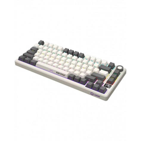 Механична клавиатура Lorgar - KBP7075W, безжична, Linear, RGB, бежова