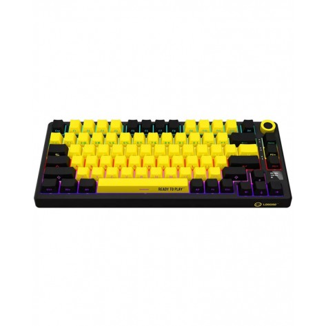 Механична клавиатура Lorgar - KBP7075W, безжична, Linear, RGB, черна/жълта