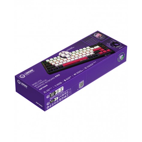 Механична клавиатура Lorgar - KBP70MW Mini, безжична, Linear, RGB, черна/червена