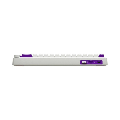 Механична клавиатура Lorgar - KBP70MW Mini, безжична, Linear, RGB, бяла/лилава