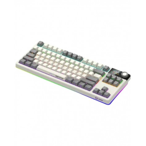 Механична клавиатура Lorgar - KBP70TKLW, безжична, Linear, RGB, бежова