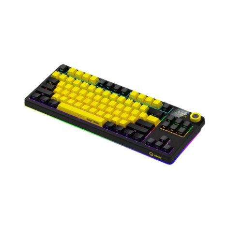Механична клавиатура Lorgar - KBP70TKLW, безжична, Linear, RGB, черна/жълта