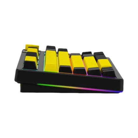 Механична клавиатура Lorgar - KBP70TKLW, безжична, Linear, RGB, черна/жълта