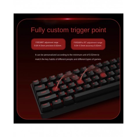 Механична клавиатура Madlions - Fire 68 Pro 8K, Linear, RGB, черна
