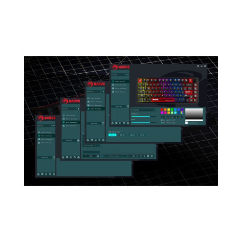 Механична клавиатура Marvo - Arma 98 KG936, TNT Peach Linear, 75%, RGB, черна