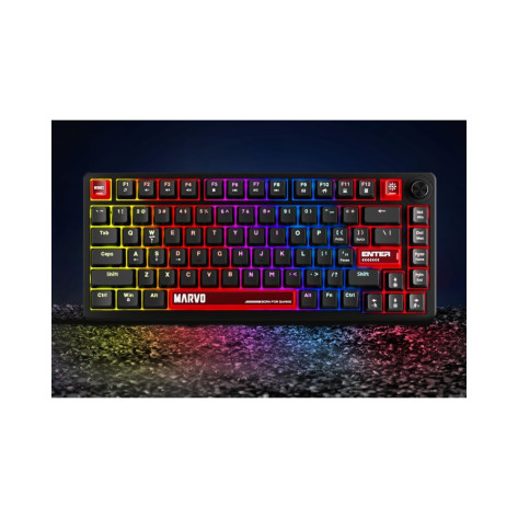 Механична клавиатура Marvo - Arma 98 KG936, TNT Peach Linear, 75%, RGB, черна