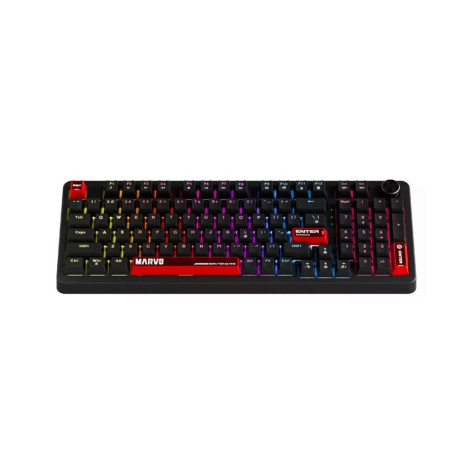 Механична клавиатура Marvo - Arma 98 KG937, TNT Peach Linear, 98%, RGB, черна