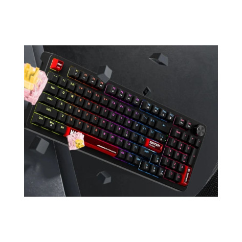 Механична клавиатура Marvo - Arma 98 KG937, TNT Peach Linear, 98%, RGB, черна